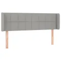Tête de lit à LED Gris clair 147x16x78/88 cm Tissu
