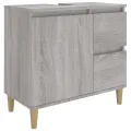 Ensemble d'armoires de salle de bain 3 pcs sonoma gris
