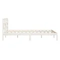 Cadre de lit Blanc Bois massif 135x190 cm Double