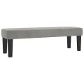 cadre de lit et matelas Gris clair 140x200cm Velours