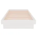 Cadre de lit Blanc Bois massif 75x190 cm Petit simple