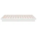 Cadre de lit Blanc Bois massif 75x190 cm Petit simple