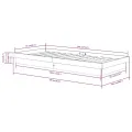 Cadre de lit Blanc Bois massif 75x190 cm Petit simple