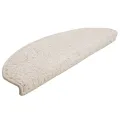 Tapis d'escalier 15 pcs blanc 65x21x4 cm