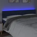 Tête de lit à LED Bleu 180x7x78/88 cm Tissu
