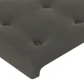 cadre de lit matelas et LED Gris foncé 200x200 cm