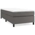 cadre de lit avec matelas Gris 90x200 cm Similicuir