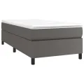 cadre de lit avec matelas Gris 90x200 cm Similicuir