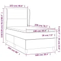 cadre de lit avec matelas Noir 100x200 cm Similicuir