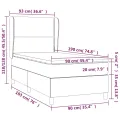 cadre de lit avec matelas Noir 90x190 cm Similicuir