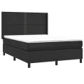 cadre de lit matelas LED Noir 140x190cm Similicuir