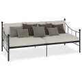 Cadre de lit de repos Noir Métal 90 x 200 cm
