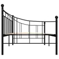Cadre de lit de repos Noir Métal 90 x 200 cm