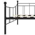 Cadre de lit de repos Noir Métal 90 x 200 cm