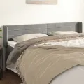Tête de lit avec oreilles Gris clair 163x16x78/88 cm Velours