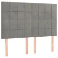 cadre de lit et matelas Gris clair 140x190cm Velours