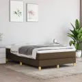 cadre de lit avec matelas Marron foncé 120x200 cm