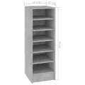 Armoire à chaussures Gris 31,5x35x90 cm Aggloméré