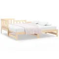 Lit coulissant 2x(90x190) cm Bois de pin massif