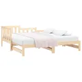 Lit coulissant 2x(90x190) cm Bois de pin massif