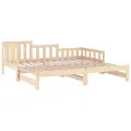 Lit coulissant 2x(90x190) cm Bois de pin massif