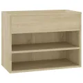 Banc à chaussures Chêne sonoma 60x30x45 cm Aggloméré