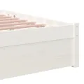 Cadre de lit Blanc Bois massif 90x200 cm