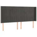 cadre de lit matelas et LED Gris foncé 200x200 cm
