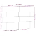 Tête de lit Blanc 164x3x81 cm Bois massif de pin