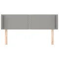 Tête de lit avec oreilles Gris clair 147x16x78/88 cm Tissu