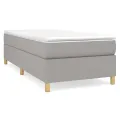 cadre de lit avec matelas Gris clair 90x200 cm Tissu