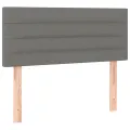 cadre de lit et matelas et LED Gris foncé 120x200 cm