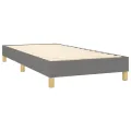 cadre de lit avec matelas Gris foncé 100x200cm Tissu