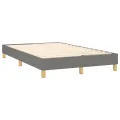 cadre de lit avec matelas Gris foncé 120x200cm Tissu