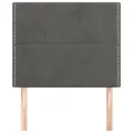 Têtes de lit 2 pcs Gris foncé 80x5x78/88 cm Velours
