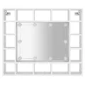Armoire de miroir avec LED Blanc 91x15x76,5 cm