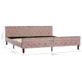 Cadre de lit Rose Velours 200 x 200 cm