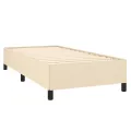 cadre de lit avec matelas Crème 90x200 cm Tissu