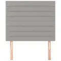 Têtes de lit 2 pcs Gris clair 100x5x78/88 cm Tissu