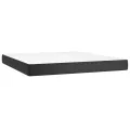 cadre de lit matelas LED Noir 160x200cm Similicuir
