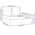 cadre de lit matelas LED Noir 160x200cm Similicuir