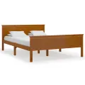 Cadre de lit Marron miel Bois de pin massif 140x200 cm