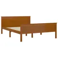 Cadre de lit Marron miel Bois de pin massif 140x200 cm