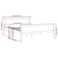 Cadre de lit Marron miel Bois de pin massif 140x200 cm