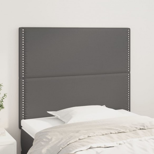 Têtes de lit 2 pcs Gris 80x5x78/88 cm Similicuir