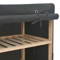 Armoire à chaussures avec housse Gris 79x40x80 cm  Tissu