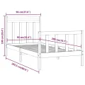 Cadre de lit Bois de pin solide 90x200 cm