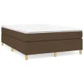 cadre de lit avec matelas Marron foncé 140x190 cm