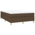cadre de lit avec matelas Marron foncé 140x190 cm