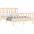 Cadre de lit avec tête de lit 140x190 cm bois massif
